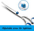 Curved Pet Hair Grooming Scissors, Professional Dogs Cats Shears, Heavy Duty Titanium Stainless Steel with Safety Round