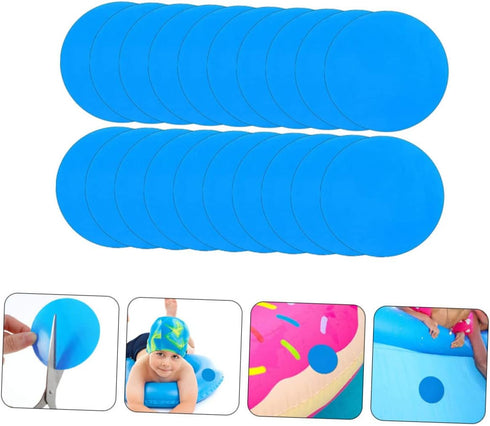 100pcs Sosoport Adhesive Repair Patches for Inflatable Swim Rings Boats and Toys Self-Adhesive Kit for Quick Repairs