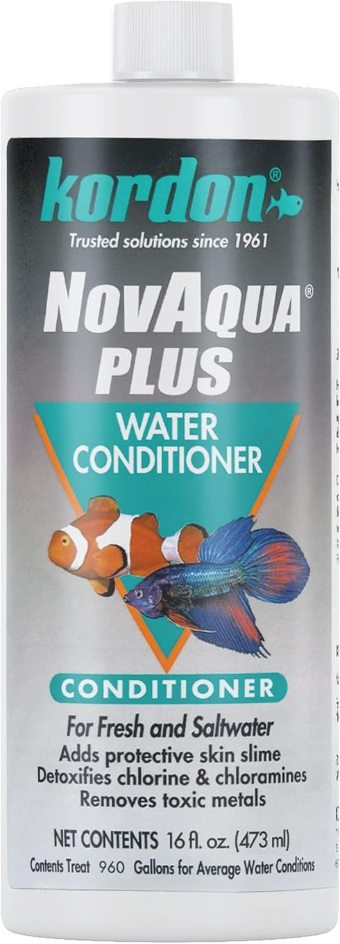 Kordon NOVAQUA Plus - Freshwater & Saltwater Aquarium Water Conditioner, 16 Ounces