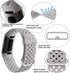 Wepro Waterproof Replacement Bands for Fitbit Charge 3, Breathable Sport Strap Accessories for Large Slate Gray