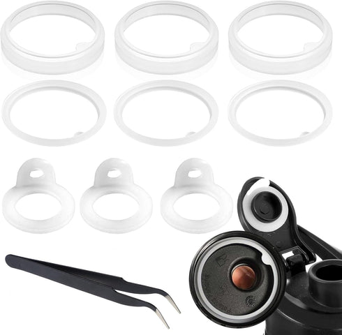 CIATBYYJ 10 Pcs Water Bottle Gasket Replacement, 9 Silicone Water Bottle Lid Covers