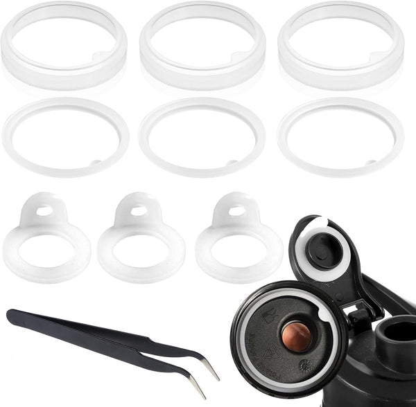 CIATBYYJ 10 Pcs Water Bottle Gasket Replacement, 9 Silicone Water Bottle Lid Covers