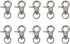 10pcs Stainless Steel Pet Birds Cage Metal Hook Clip, Iron Door Buckle Lock for Bird Cage (Silver)