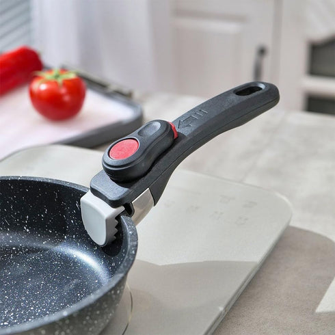 MiOYOOW Removable Pan Handle, Anti-Scald Detachable Pot Handle Anti-Slip Replacement Cookware Handles with Hanging Hole