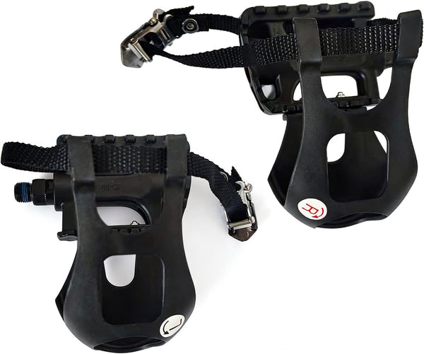HXD-ERGO Exercise Bike Pedals with Straps for Work Bike, Spin Cycling Bike,