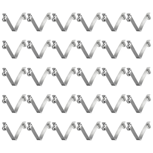 HARFINGTON 30pcs Double Button Kayak Paddle Snap Spring Clip, 65Mn Spring Steel V-Shaped Locking Tube Clips