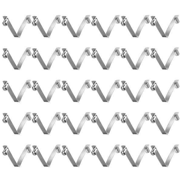 HARFINGTON 30pcs Double Button Kayak Paddle Snap Spring Clip, 65Mn Spring Steel V-Shaped Locking Tube Clips