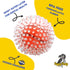 3 Pack 3.5" Squeaky Spiky Dog Balls - Premium Durable Non-Toxic Rubber for Medium to Large Dogs