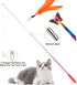 13 Packs Set Cat Toys for Indoor Cats, Interactive Cat Wand Toy with FeatherRibbon Refills, Feather Toys for Exercise
