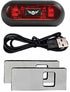 LED Motorcycle Helmet Light, Rear Red Safety Light for Night Riding with USB Chargeable Cable