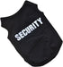 2Pack Dog Security Costume Cotton Dog Shirt - Small Dog Boy Pet Clothes Boss/Security Black Vest T-Shirts