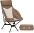MellowCamp High Back Camping Chair, Oversized Comfort Design Collapsible Camp Chair with