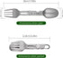 ZING TTI 2 1 Titanium Camping Flatware, in Removable Foldable Tableware, Fork and Spoon, with Storage Box,Camping