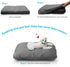 Paw Inspired Waterproof Fitted Cover for Dog Bed, Washable Bed Protector for 36-Inch Pet Mattress (Gray).