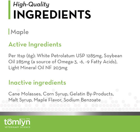 Tomlyn Laxatone Maple-Flavored Hairball Remedy Gel for Cats, 4.25oz