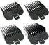 4 Set; 1/8", 1/4", 3/8", 1/2", 21318, (pack 4) Andis Piece Animal Comb Sizes: Black