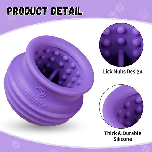 Frozen Treat Dispensing Dog Toy, Long-Lasting Interactive Puzzle Toys for Dogs, Stuffable Dog Enrichment Lick Treat Toy