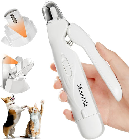 2-in-1 Dog Nail Clippers & Dog Nail Grinder with 2 LED Lights,