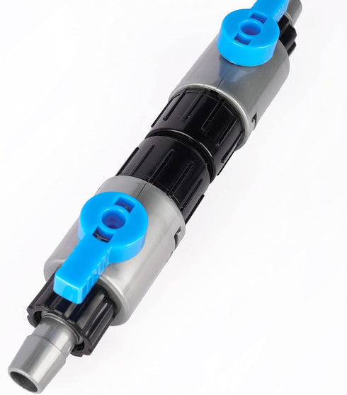 LANDEN Double Tab Connector for Aquarium, Canister Filter Hose, Quick Release Valve, Fish Tank Water Flow Control