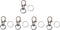 JL Missouri Parts & Misc. 5X Snap Hooks Lanyard Keychain Clips 1 1/4" with 1/2" Split Rings,