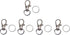 JL Missouri Parts & Misc. 5X Snap Hooks Lanyard Keychain Clips 1 1/4" with 1/2" Split Rings,