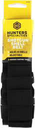 HUNTERS SPECIALTIES Adjustable Round Tactical Shotgun Shell Belt, Holds Up To 25 Shells, Black