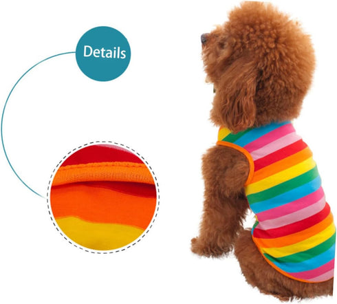 Live Aquarium Plants Dog Vest - Funky Striped Shirt for Dogs, Blue Aquarium Gravel Shirt
