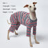 Basic Soft Dog Pajamas for Small Dogs - Stretchable Onesie Dog Jammies, Dog Shirt Bodysuit (Large, Stripe Gray)
