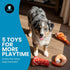 Puppy Play Toys 5-Pack: Set Squeaky Dog Toys Realistic Steak, Chicken Leg & Shrimp Plush Chew Toys for All Dog Sizes