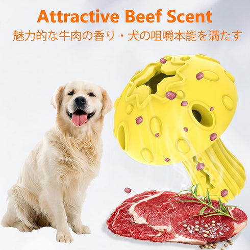SCHITEC Dog Chew Toy for Large & Medium Dogs, Rubber Treat Dispensing Toy for Aggressive Chewers, Interactive Puzzle