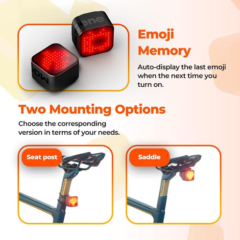 Magene L308 Smart Tail Light for Bike, Bluetooth Lightweight Bicycle Tail Light, IPX6 Waterproof