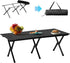 Guangshuohui 46x24 Folding Camping Table Portable Picnic Table, Aluminum Collapsible Table,Lightweight Roll up Side