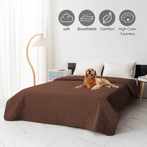 fuguitex Waterproof Dog Bed Cover - Couch Cover for Pet, Anti-Slip Cat Mat, Furniture Protector, Blanket for Sofa Chair