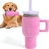 BABORUI Soft Tumbler Squeaky Dog Toy, Funny Design for Small/Medium/Large Dogs, Pink