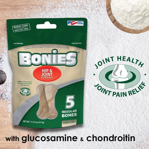 BONIES Hip & Joint Health Multi-Pack for Large Dogs 25+ LBS - 5 Bones, Natural Dog Treat, Low Calories
