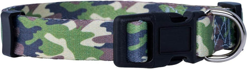 Native Pup Camo Dog Collar, Medium, Green