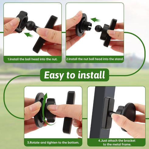 CfoPiryx N52 16 15 14 13 12 Magnetic Golf Cart Phone Holder, Aluminum Phone Mount with Magnets Golf Cart Accessories