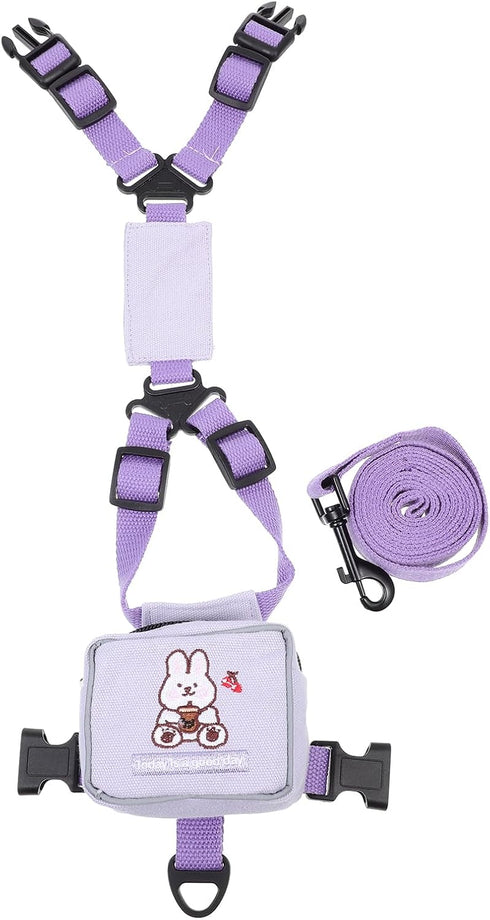 iPlusSmile Pet Backpack Harness with Leash for Small Cat Dog, Adjustable Mini Carrier Backpack for Walking Travel