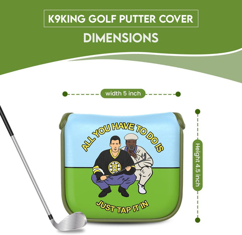 Premium Golf Putter Cover - Magnetic Closure, Essential Accessories for Men, Funny Golf Club Protection