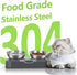 Stainless Steel Cat Food Bowl - 15-Angle Ergonomic Design Reduces Vomiting