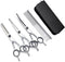 YLEECH Professional 5 in 1 Dog Grooming Scissors Kit with Safety Round Tips,