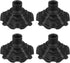 M METERXITY 4-Pack Camping Chair Foot Pads, 17mm Plastic Anti-Sinking Folding Camp