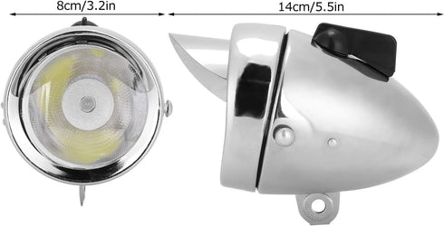 Vintage Bicycle Headlight, Retro Bike LED Light for Night Riding, Safety Front Head Lamp Cycling Accessories