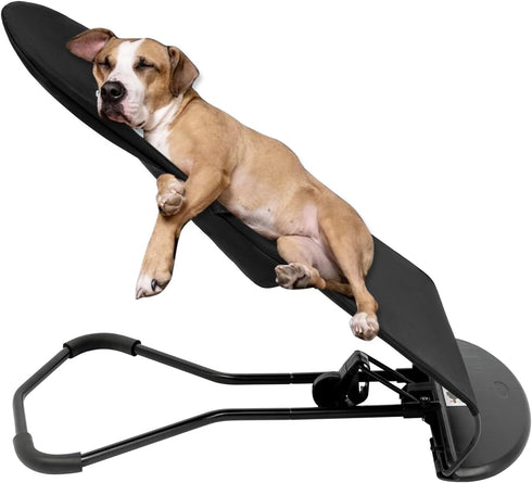 InnaMall 3-Level Summer 33lbs Pet Dog Cat Rocking Chair, Portable Foldable Pet Rocker Bed Height Adjustable Small Pet