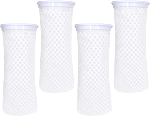4Pcs 4inch 150 Micron Honeycomb Filter Socks, 3D Design Aquarium Filter Bags for Saltwater and Freshwater