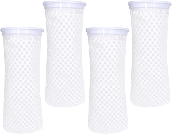 4Pcs 4inch 150 Micron Honeycomb Filter Socks, 3D Design Aquarium Filter Bags for Saltwater and Freshwater