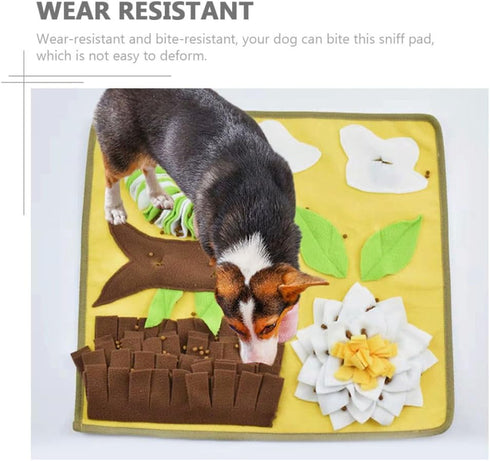 SUPVOX Snuffle Mat for Dogs Comfortable Bite-Resistant Foraging Cushion Hidden Food Pockets for Interactive Play