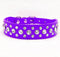 Rhinestone Dog Collar, Bling Rhinestone PU Leather Crystal Diamond Collar for Black S M L XL (XL, Purple)