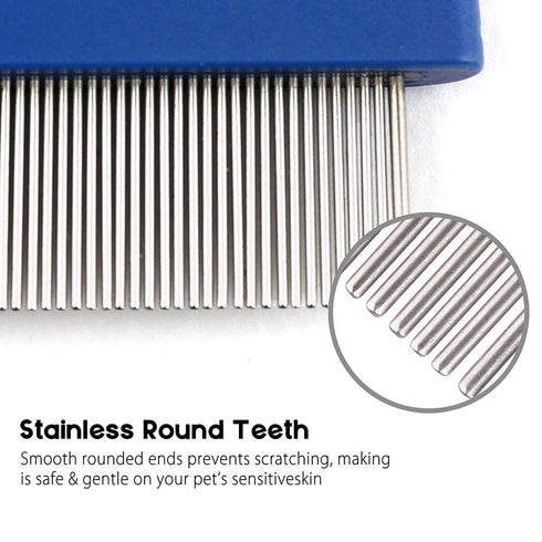 PrimePets Flea Comb for Cat and Dog - Pet Hair Removal Comb