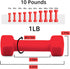 Portzon Weights Dumbbells 10 Colors Options Compatible with Set of 2 Neoprene Dumbbells Set,1-15 LB, Anti-Slip, Anti-roll, Hex Shape by Portzon
